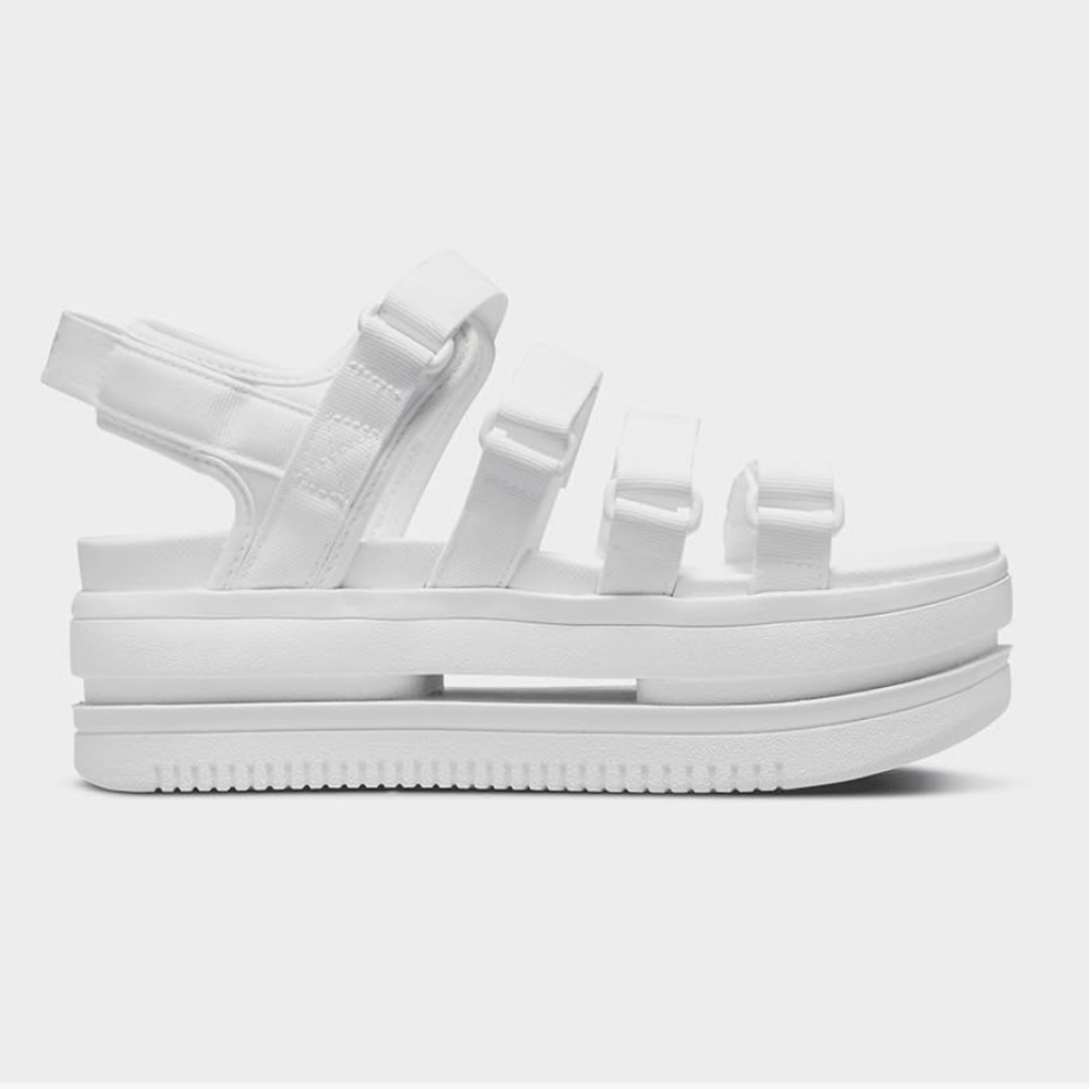 White Nike Platform Sandals
